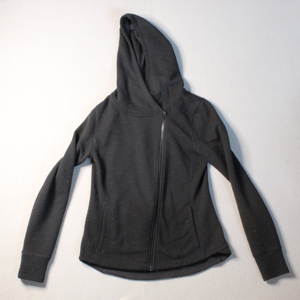 DSG Women's Small Black Quilted Textured Full Zip Hooded Activewear Jacket